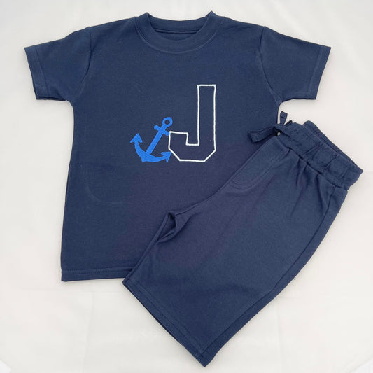 Navy T-Shirt & Shorts Set