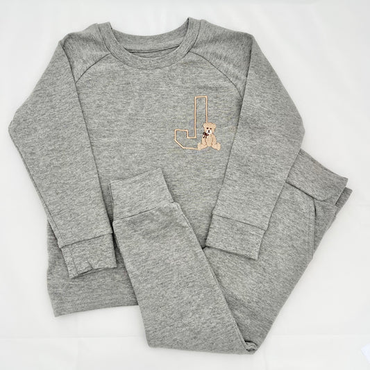 Grey Marl Lounge Set