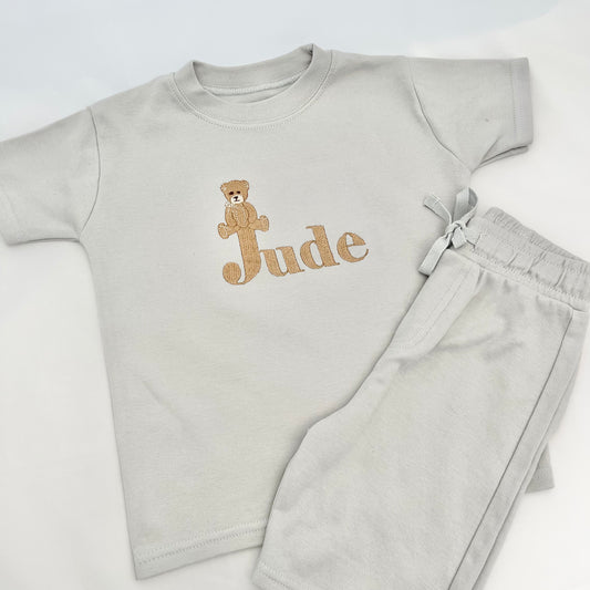Grey T-Shirt & Shorts Set